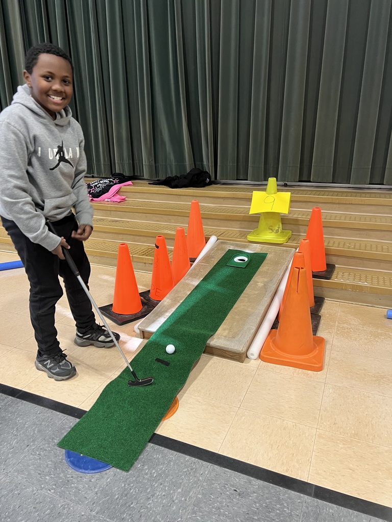 Students at Scottsburg Elementary Enjoy Learning Strategies for Miniature Golf During PE