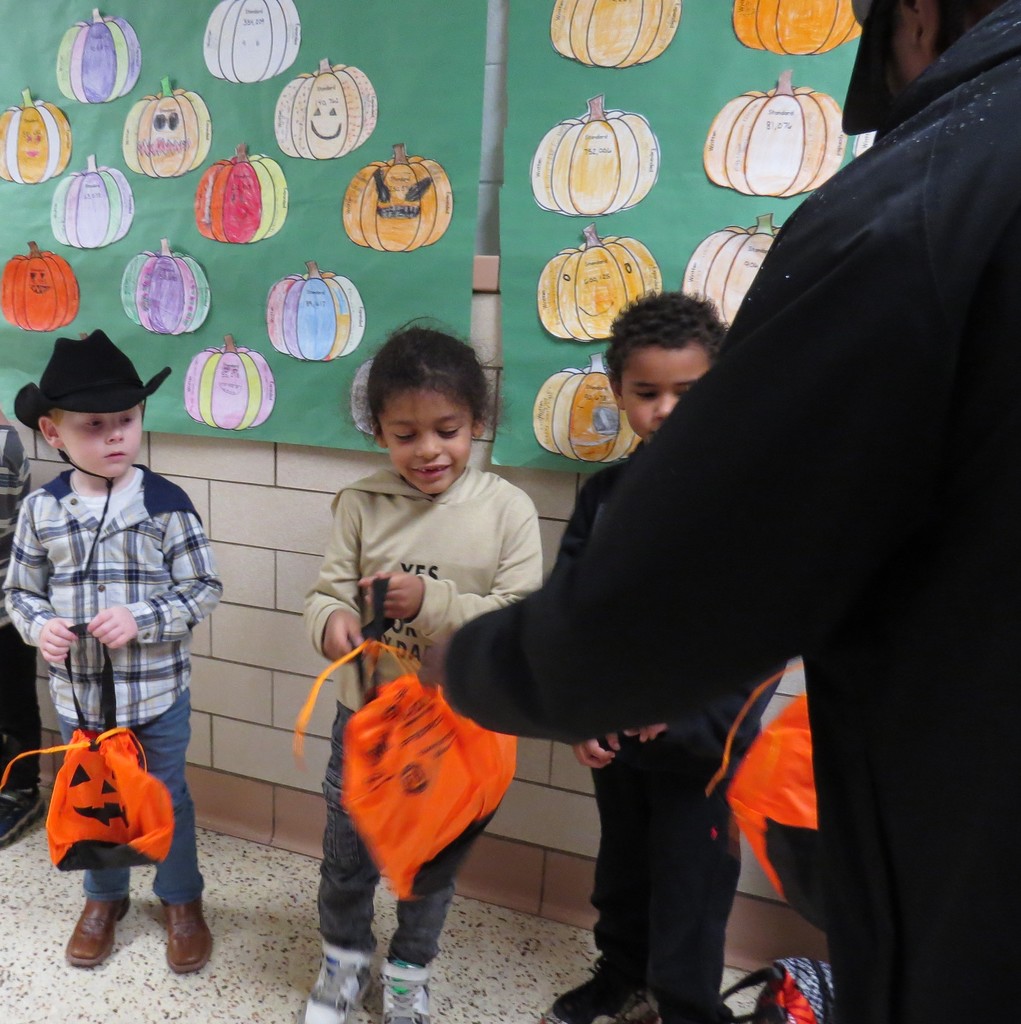 Hitachi Energy of South Boston Donate Halloween Bags to Scottsburg Elementary Students