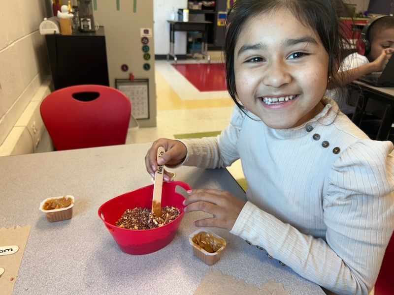 Ms. Snead's first graders make bird feeders