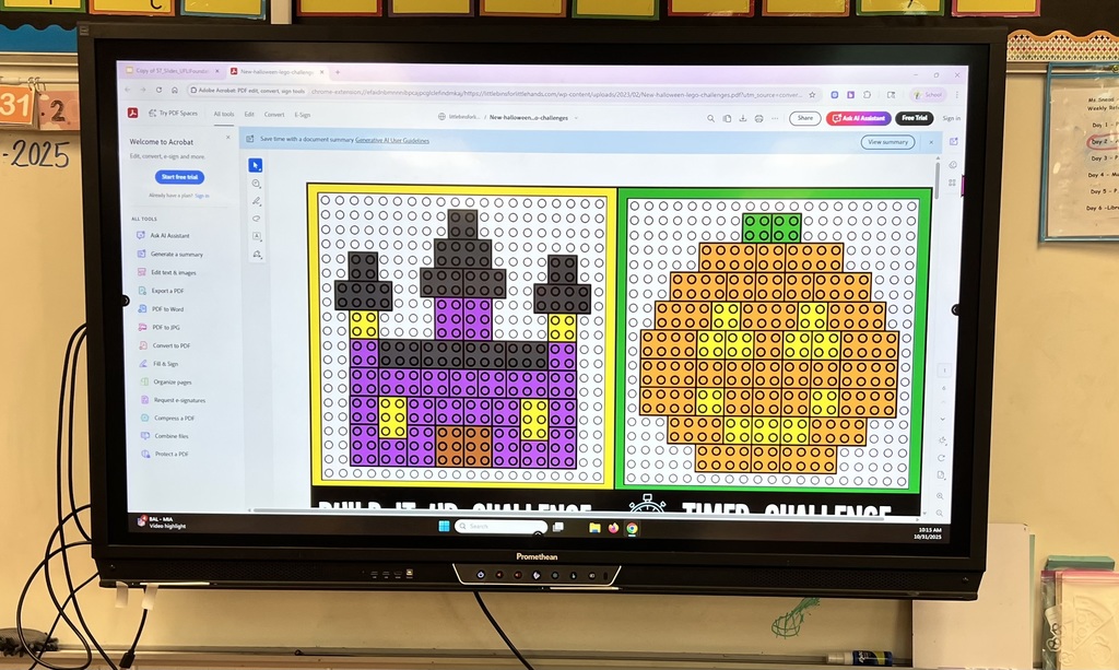 Ms. Snead's 2nd Grade Halloween Lego Challenge