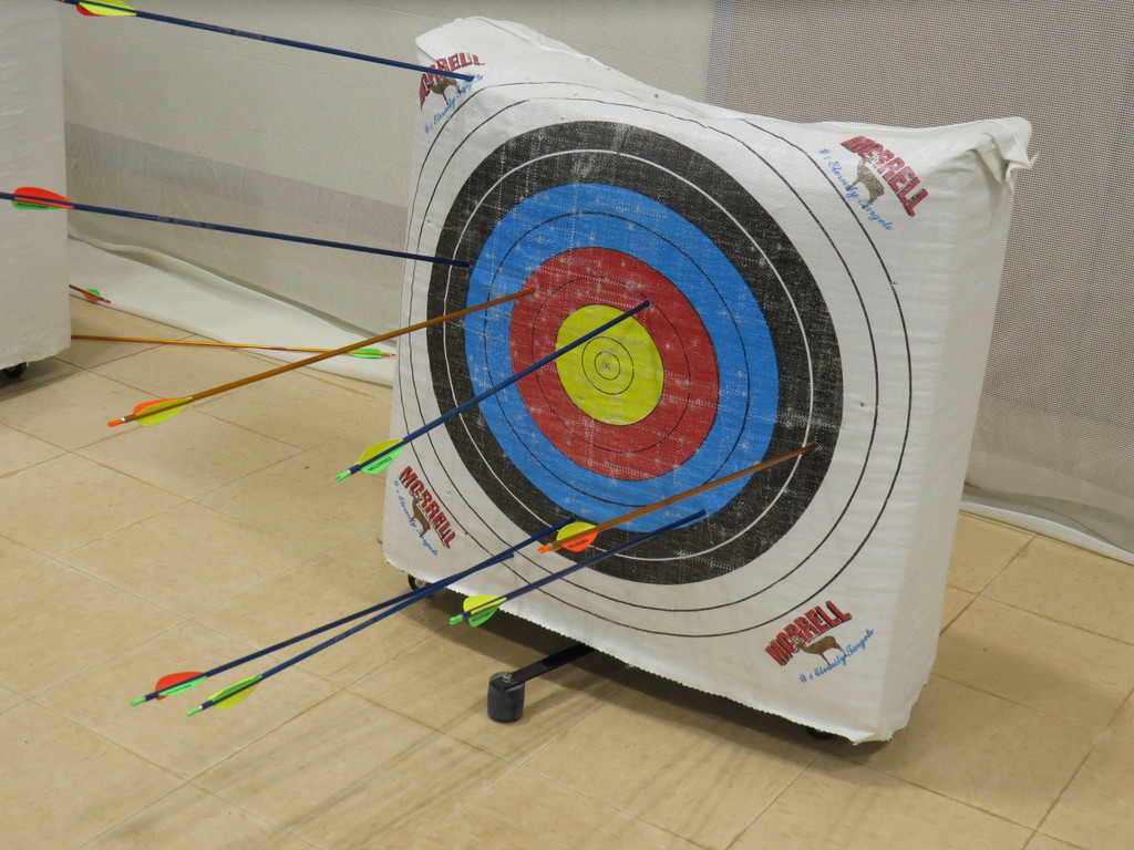Students Learn Archery Skills in PE Class