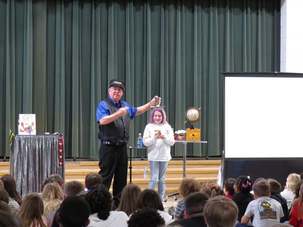 Scottsburg Elementary Students Enjoy A Special Magic Show by Steve Somers, The Amazing Teacher