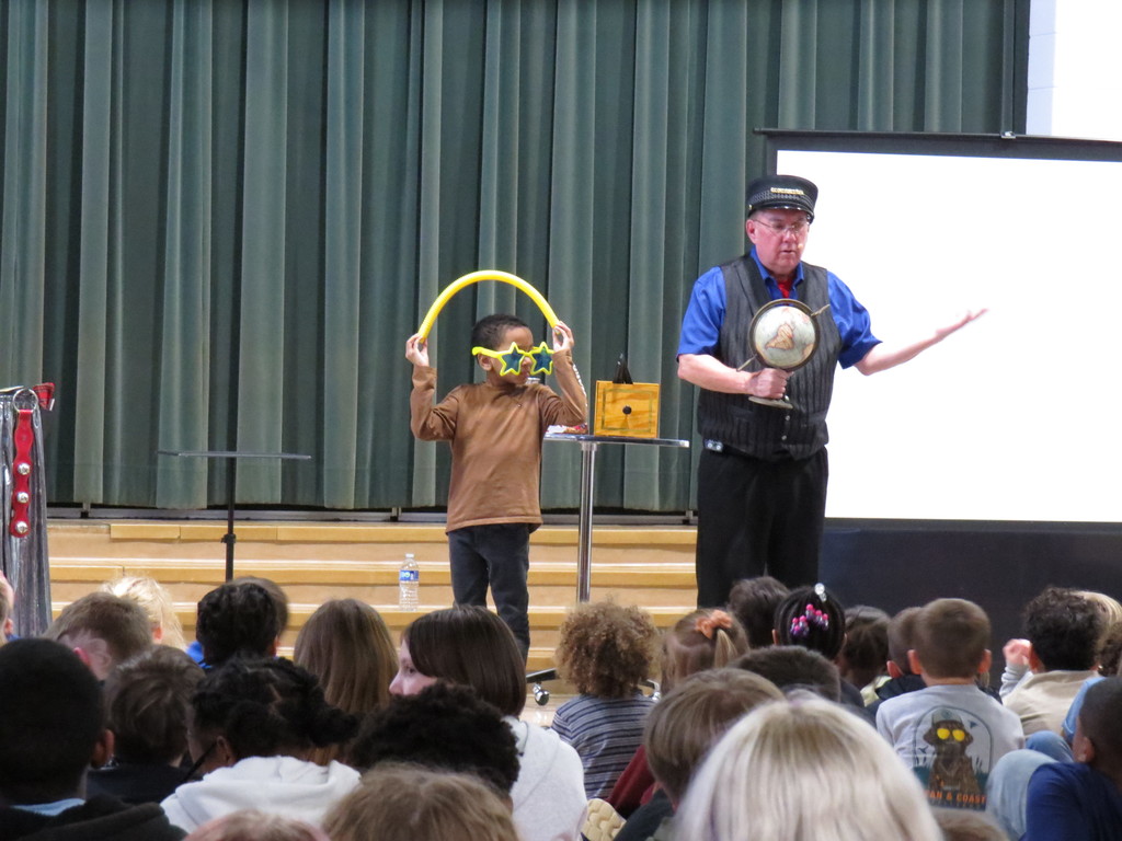 Scottsburg Elementary Students Enjoy A Special Magic Show by Steve Somers, The Amazing Teacher
