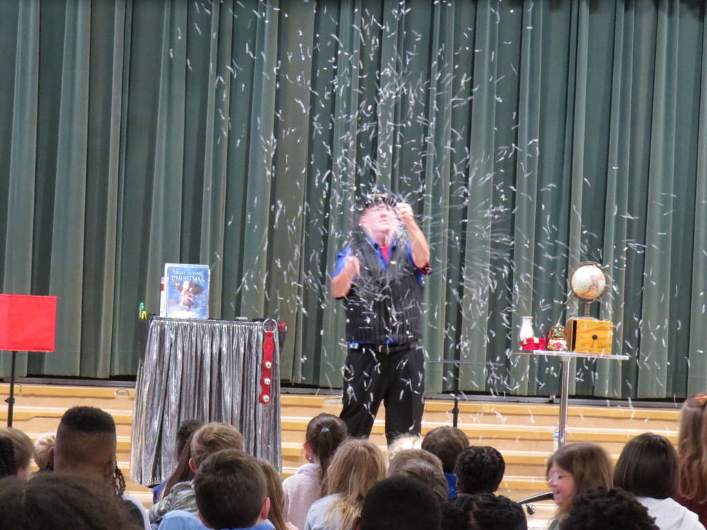 Scottsburg Elementary Students Enjoy A Special Magic Show by Steve Somers, The Amazing Teacher