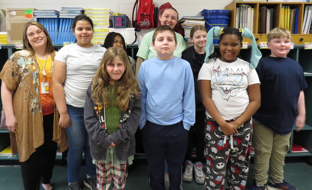Students and Staff Celebrate "Wacky Wednesday" At Scottsburg Elementary During Read Across America