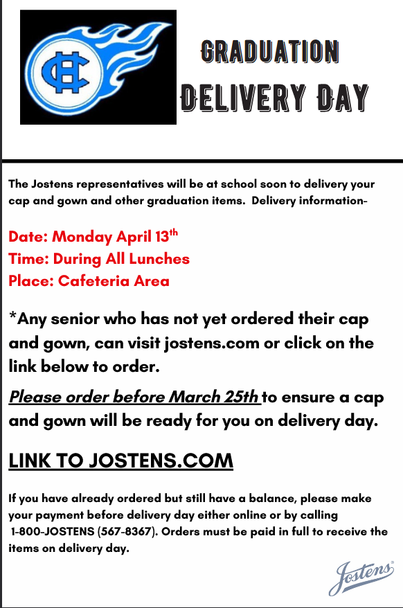 Cap and Gown delivery