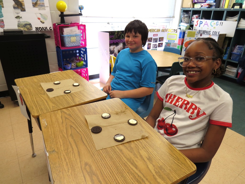 Students Learn About The Moon Phases and Make Models Out of Oreo Cookies