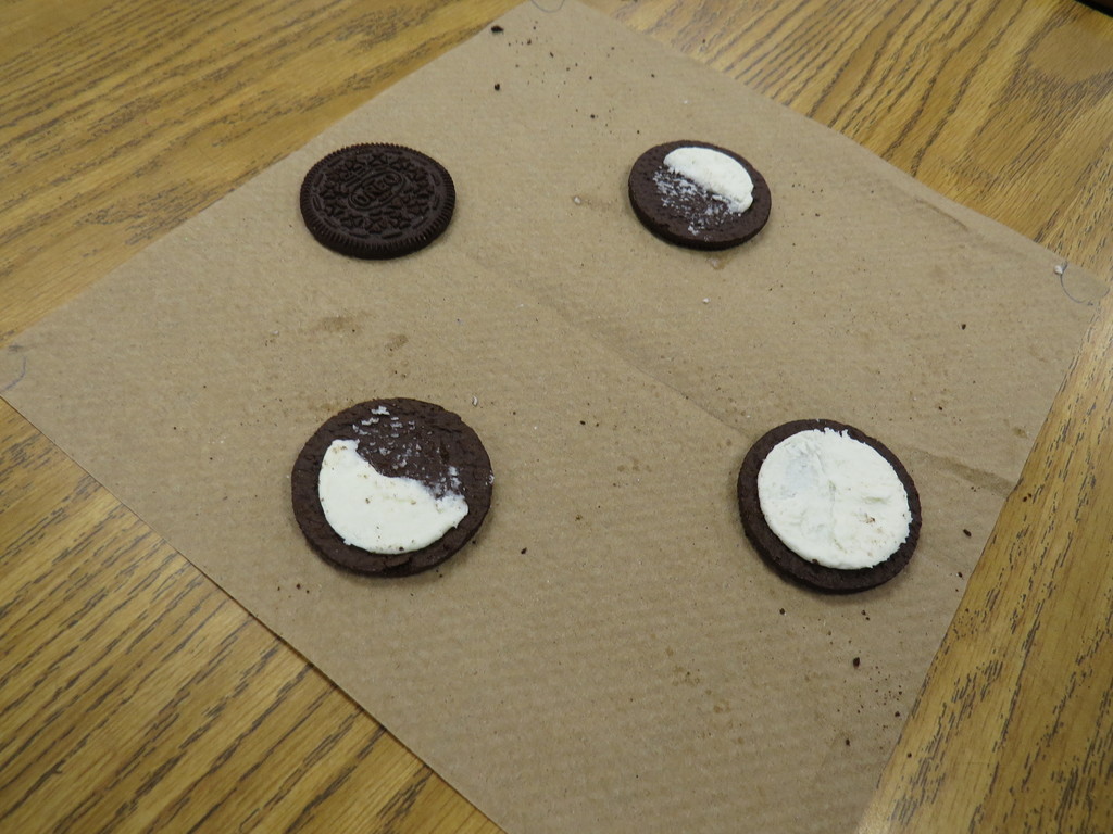 Students Learn About The Moon Phases and Make Models Out of Oreo Cookies