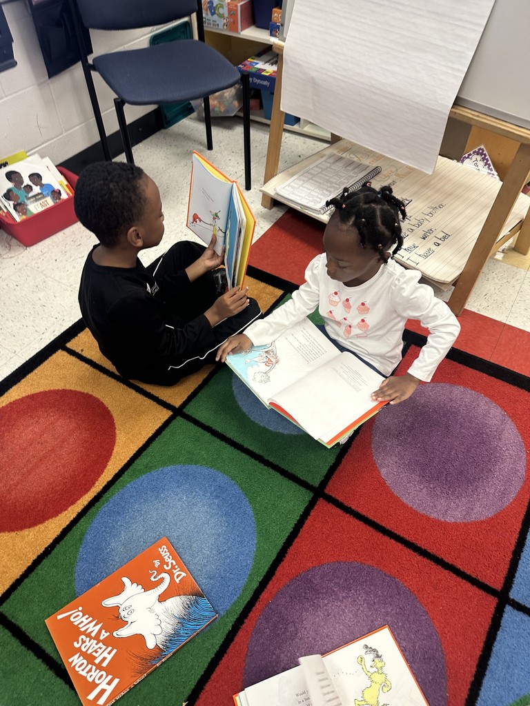 Reading with Friends in Ms. Redd's Kindergarten Class