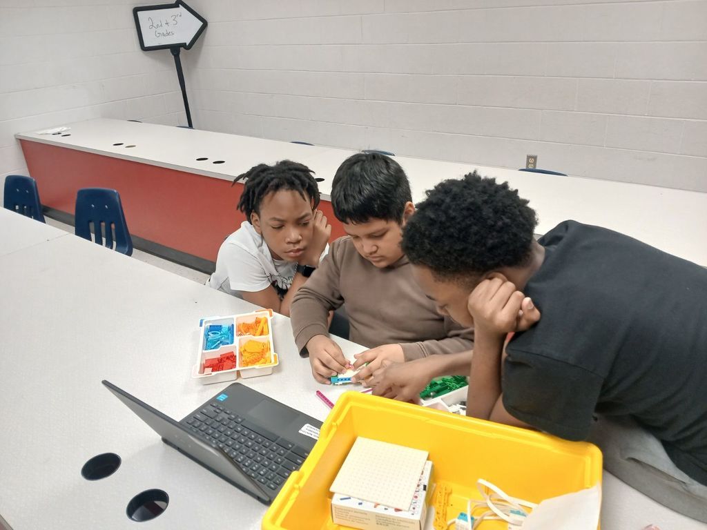 5th Graders Using Lego Spike Kits