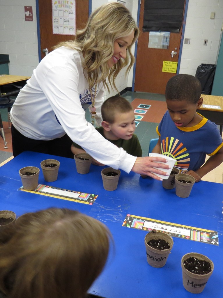 Students Enjoy A Hands-On Lesson About Growing Plants