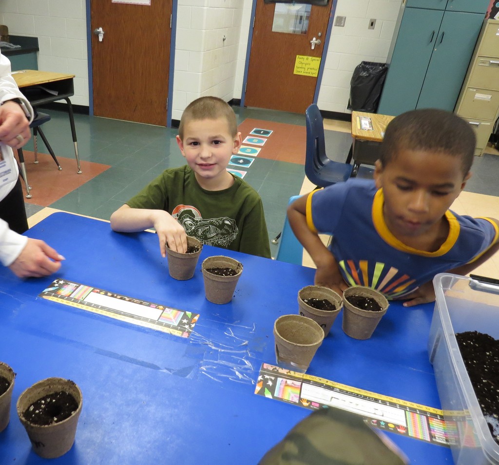 Students Enjoy A Hands-On Lesson About Growing Plants