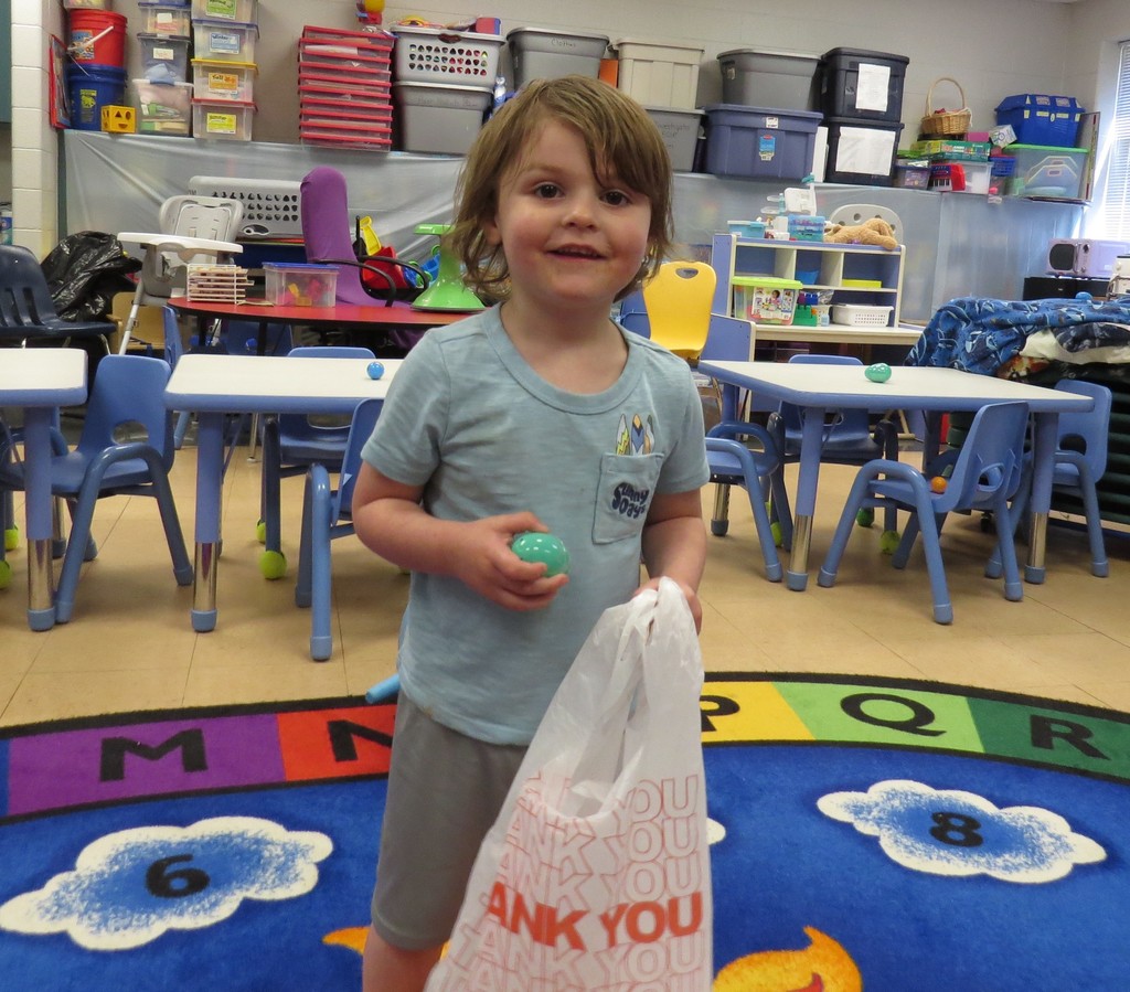 ECSE Students Enjoy Their Classroom Egg Hunt