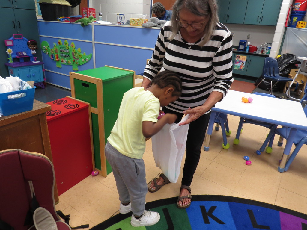 ECSE Students Enjoy Their Classroom Egg Hunt