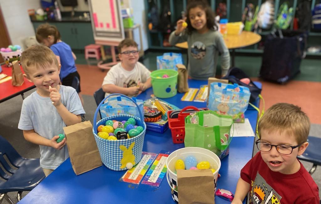 Students Enjoy An Easter Egg Hunt