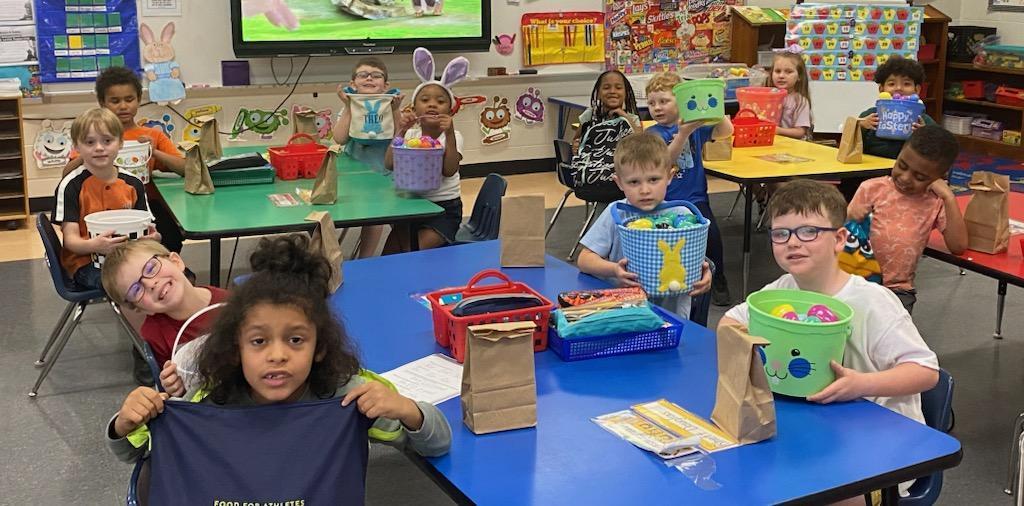 Students Enjoy An Easter Egg Hunt