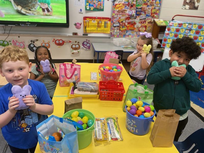 Students Enjoy An Easter Egg Hunt