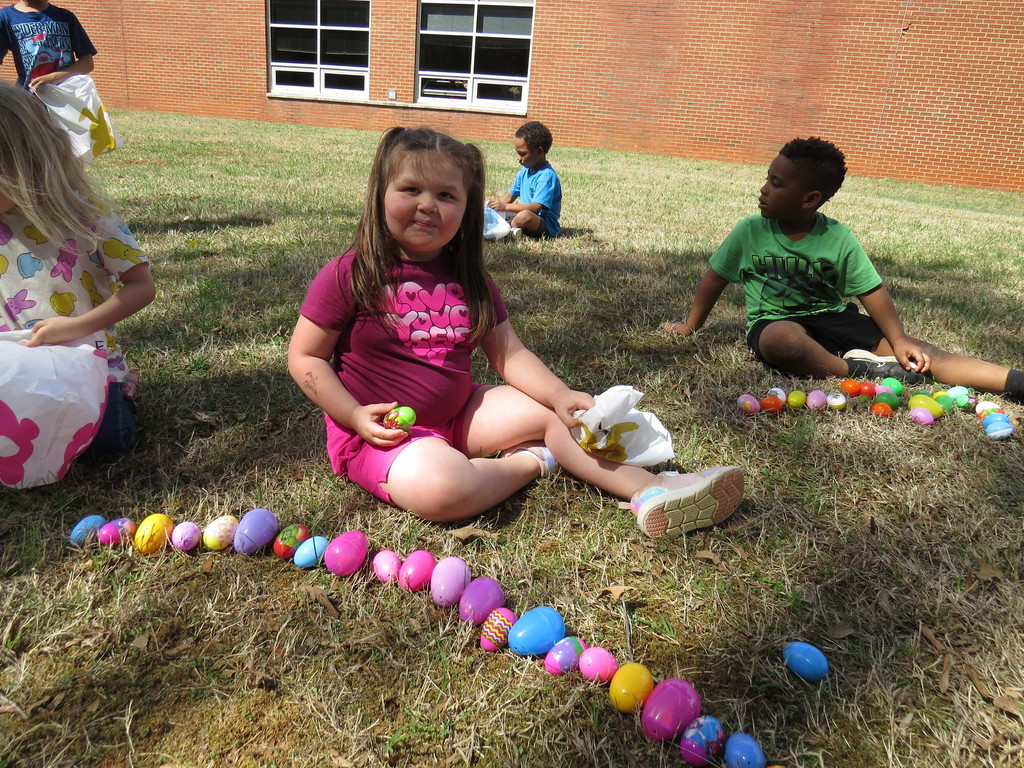Students Enjoy An Easter Egg Hunt