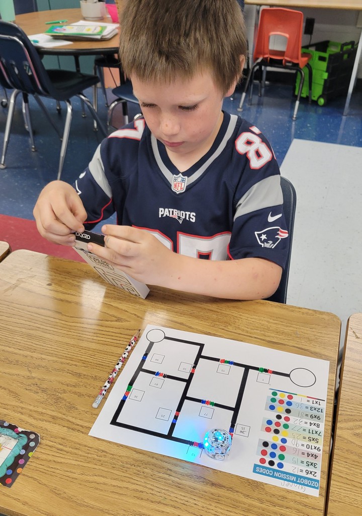 Third Graders At Scottsburg Elementary School Applied Their Multiplication Skills To Design Coding Paths For Ozobots