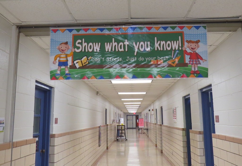 SOL Test Well Wishes Displayed For Students At Scottsburg Elementary