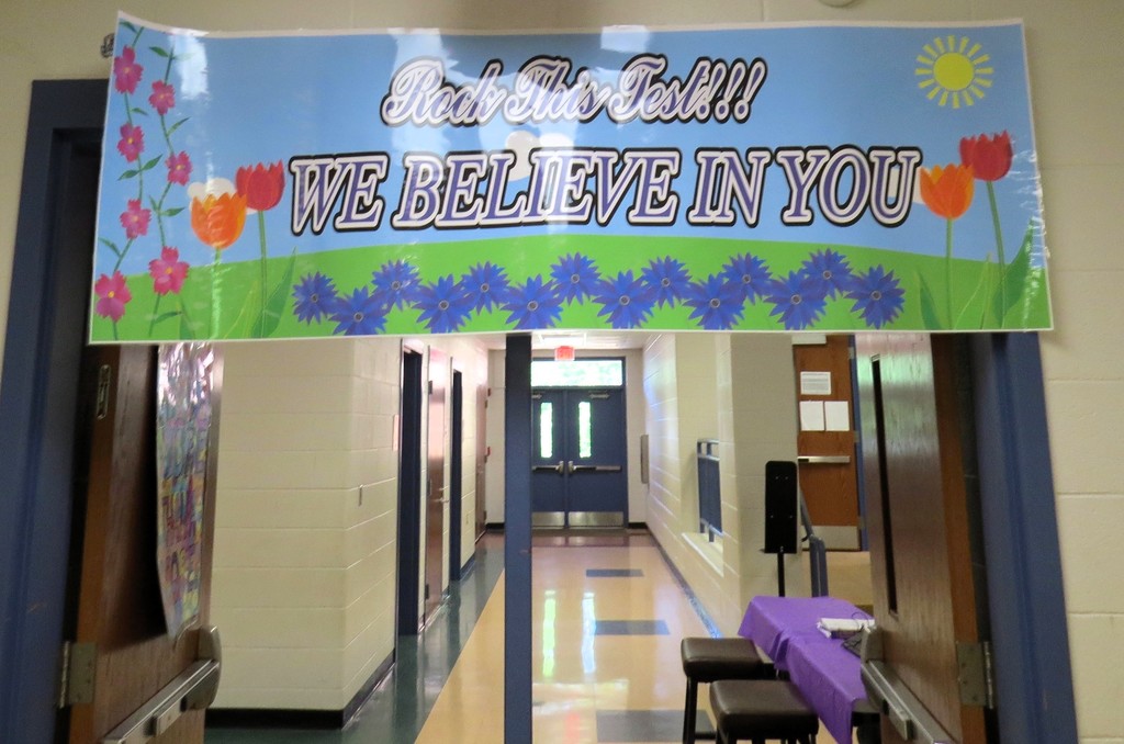SOL Test Well Wishes Displayed For Students At Scottsburg Elementary