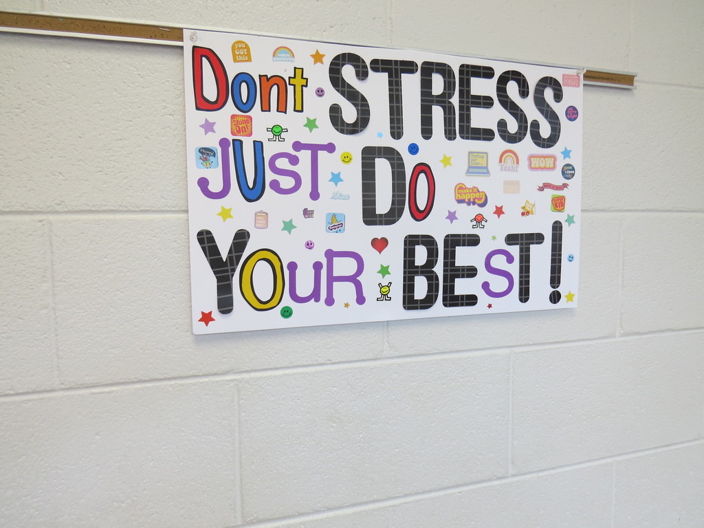 SOL Test Well Wishes Displayed For Students At Scottsburg Elementary