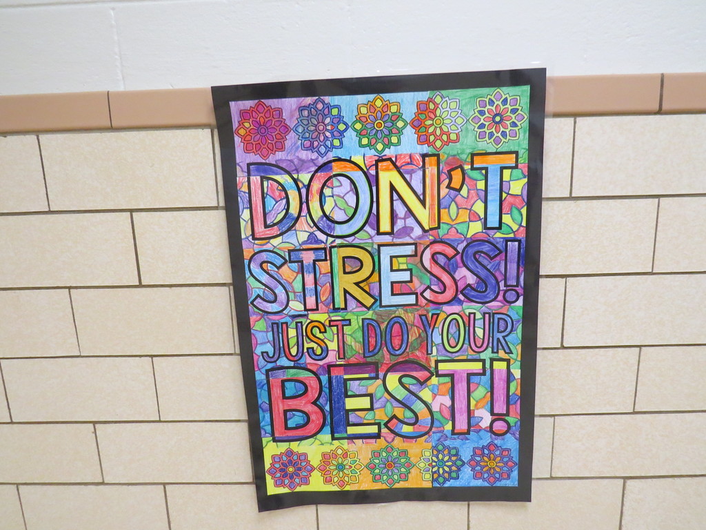 SOL Test Well Wishes Displayed For Students At Scottsburg Elementary
