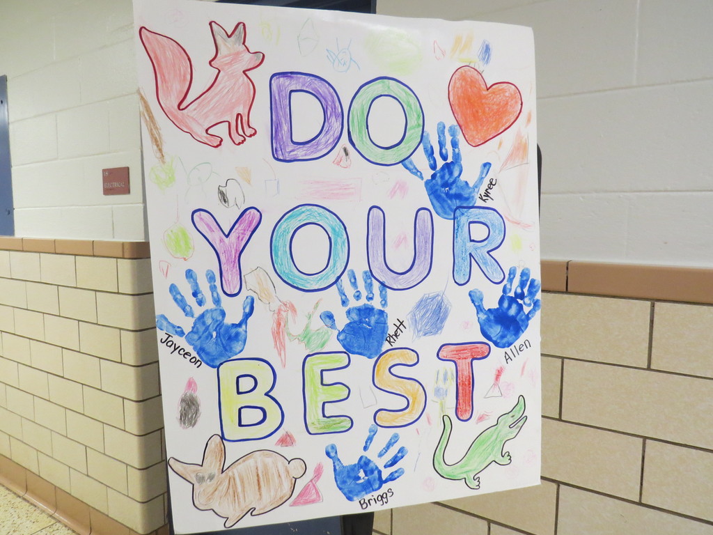 SOL Test Well Wishes Displayed For Students At Scottsburg Elementary