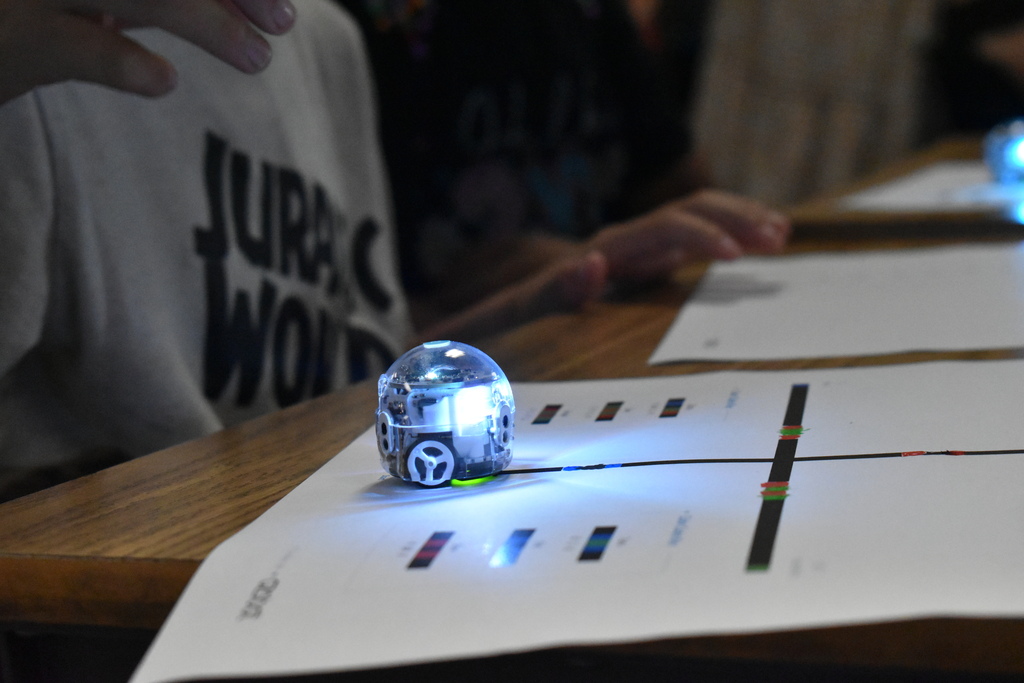 scholars working with ozobots