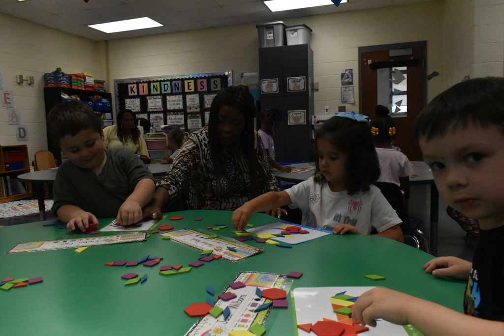 scholars working on shapes and colors