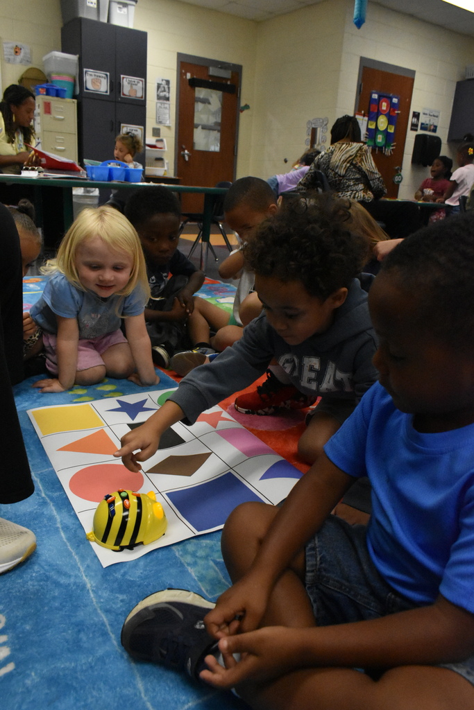 scholars working on shapes and colors