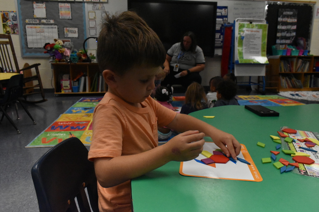 scholars working on shapes and colors