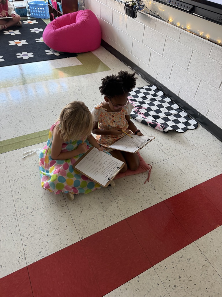 Second Graders practice spelling