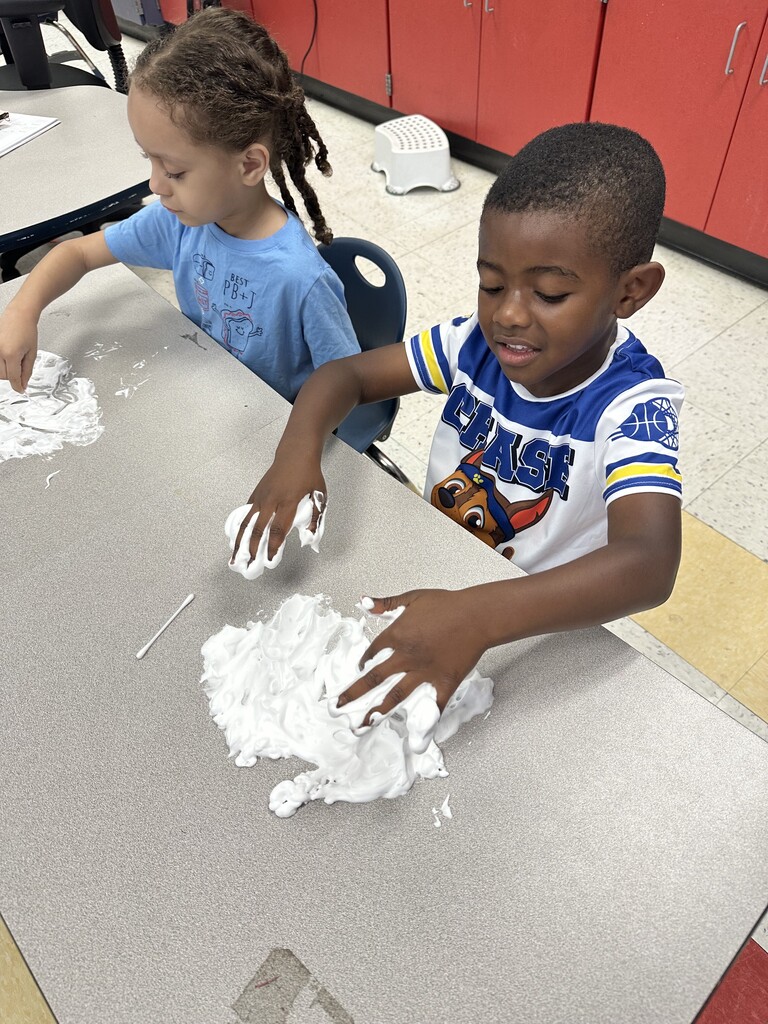 Shaving Cream Letters with Kindergarten