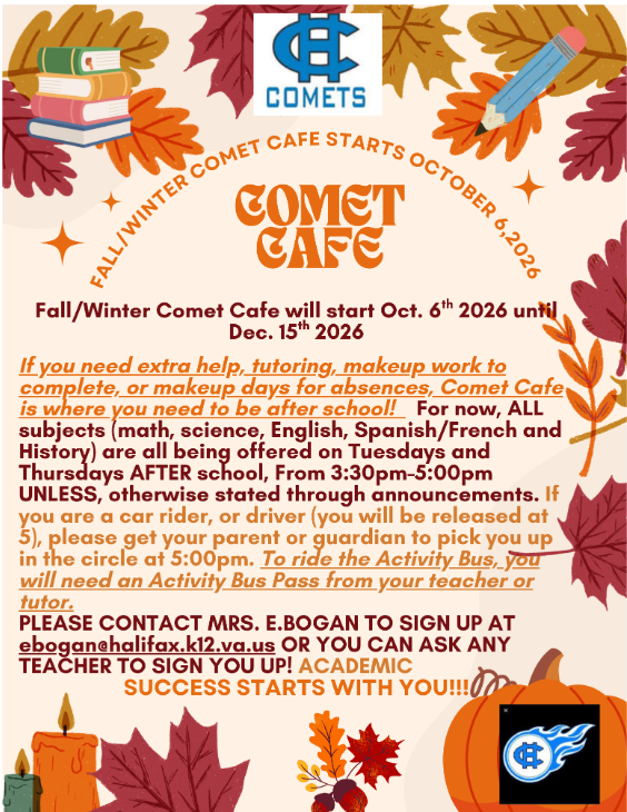 Information for Comet Cafe