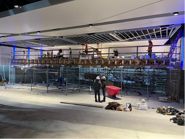 Looking towards the stage