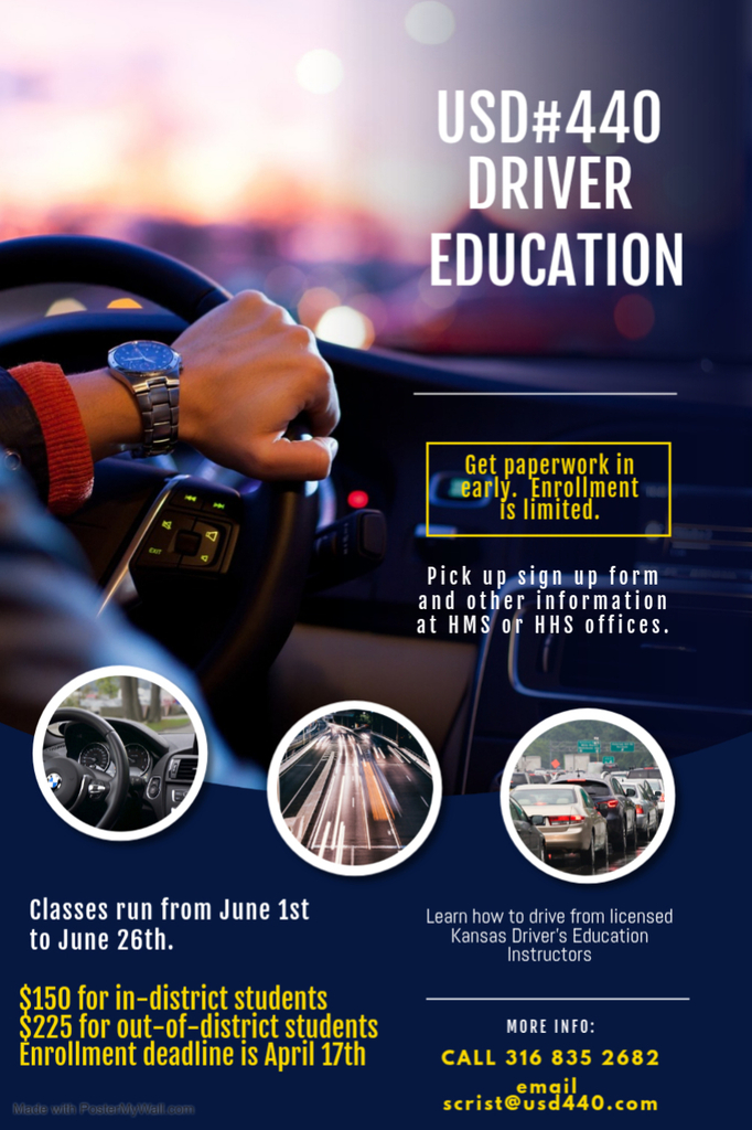 USD 440 Driver Education poster