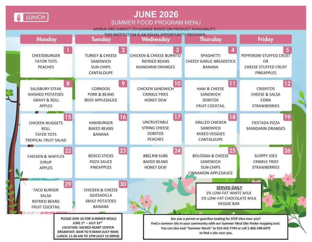 June Lunch Menu