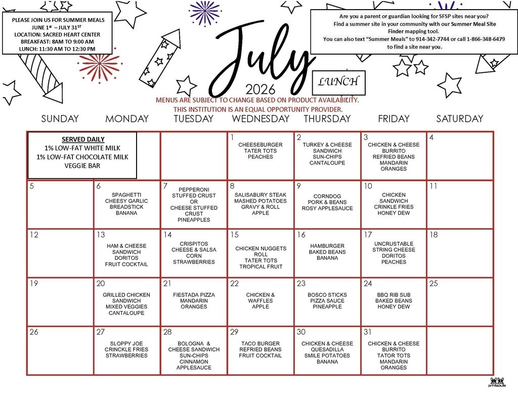 July meals