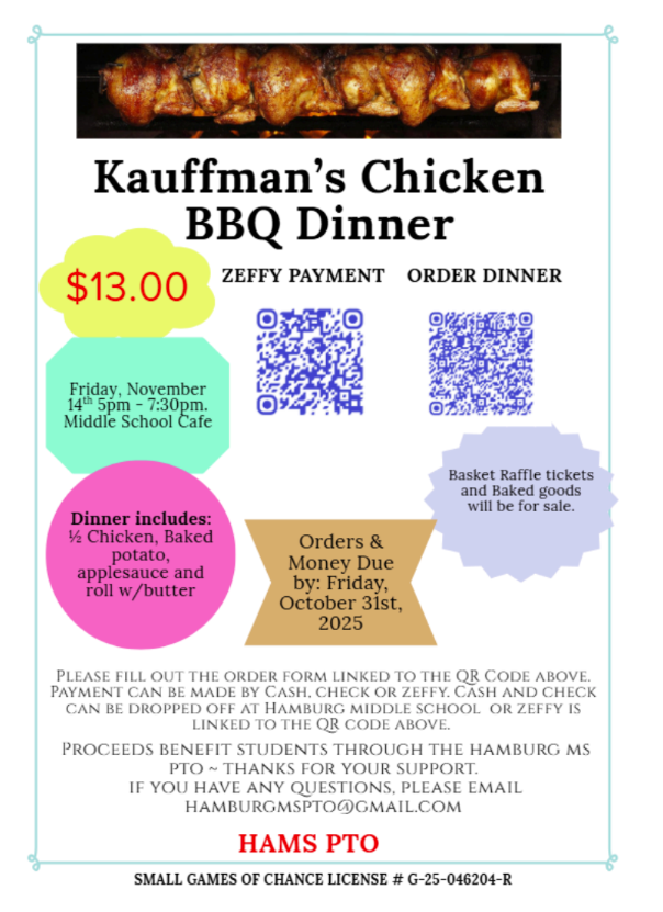 Kauffman's Chicken BBQ Dinner