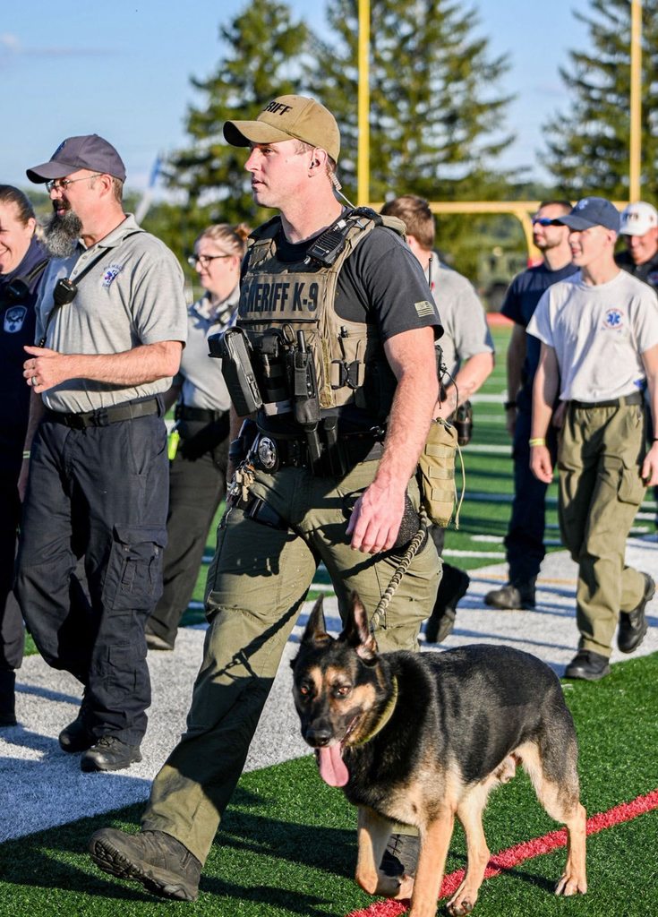 Law enforcement at HASD's "Military and First Responder Night" on August 29, 2025.