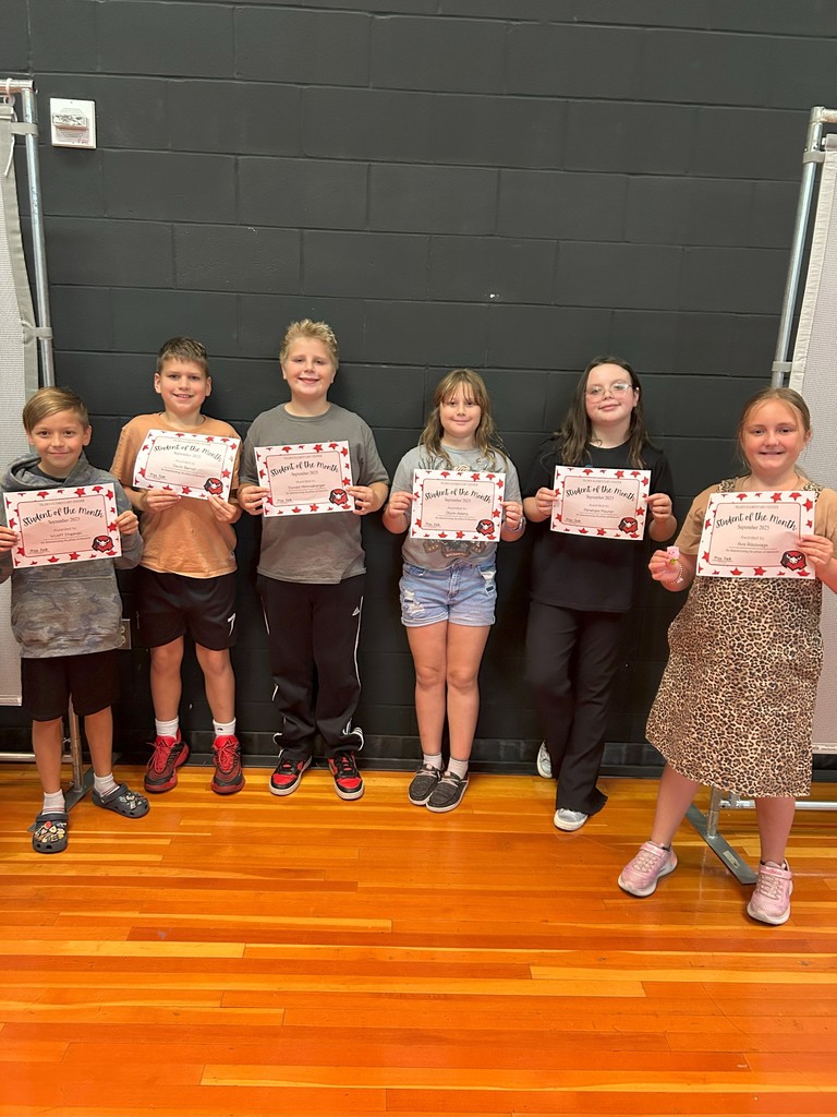 picture showing students of the month in 5th grade