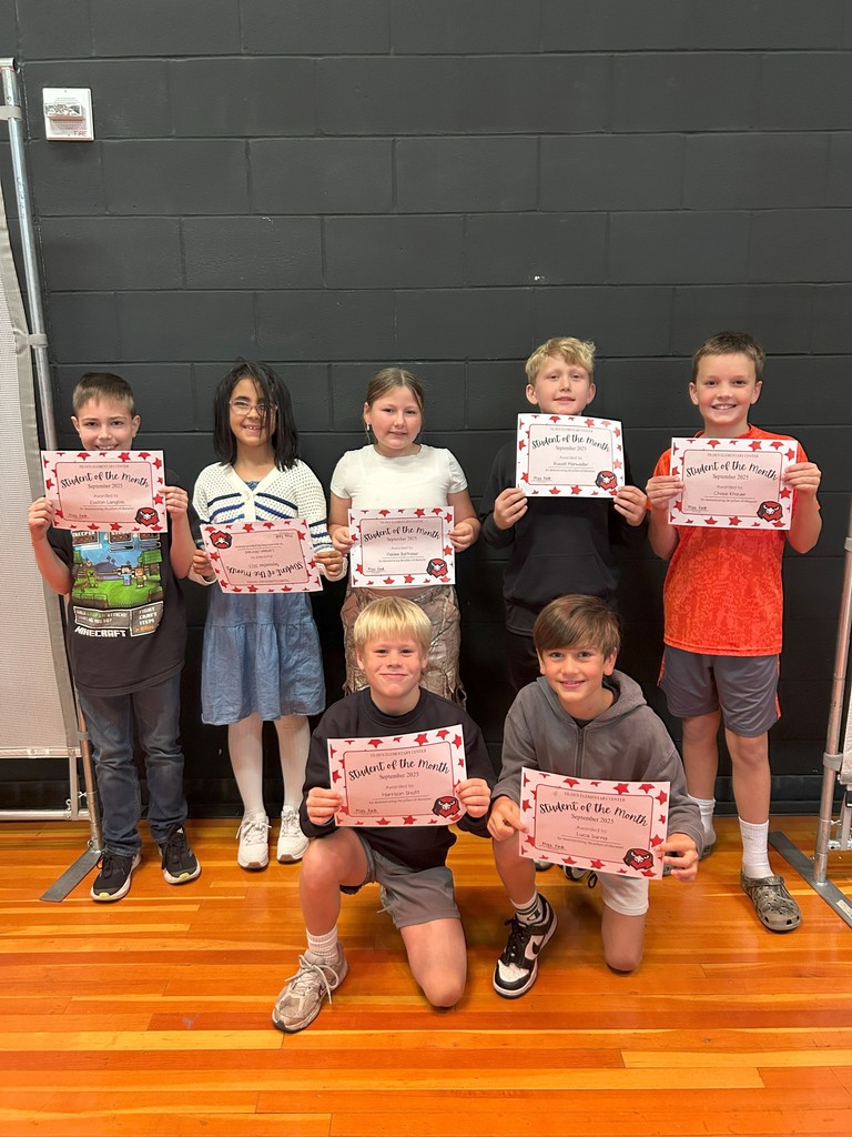 picture showing students of the month in 4th grade