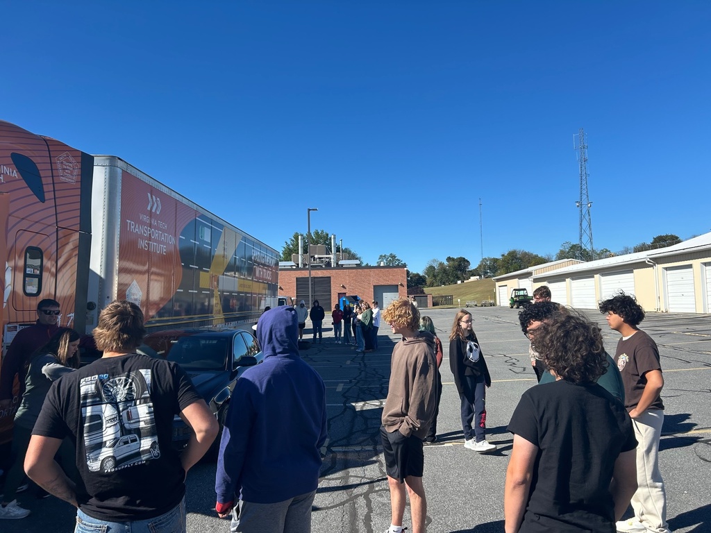 Students participation in rotations to see what a truck drivers view looks like