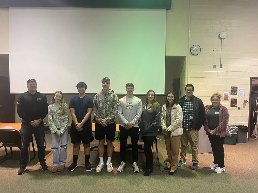 Students listen to safe driving presentation