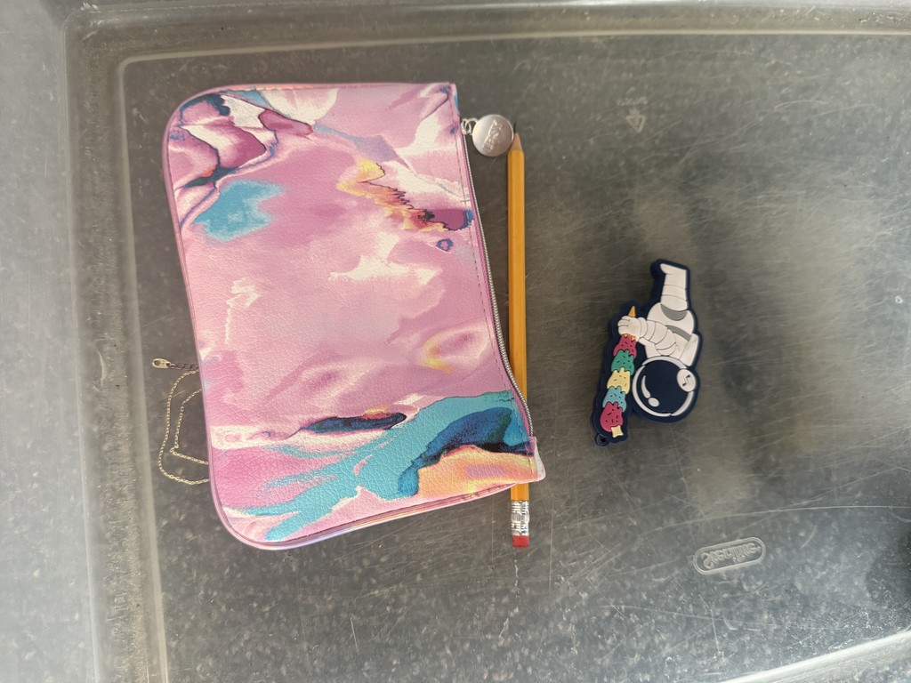 zipper bag with erasers