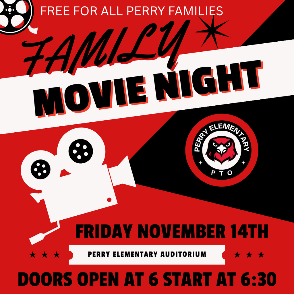 Family movie night flyer - Nov 14 6:30