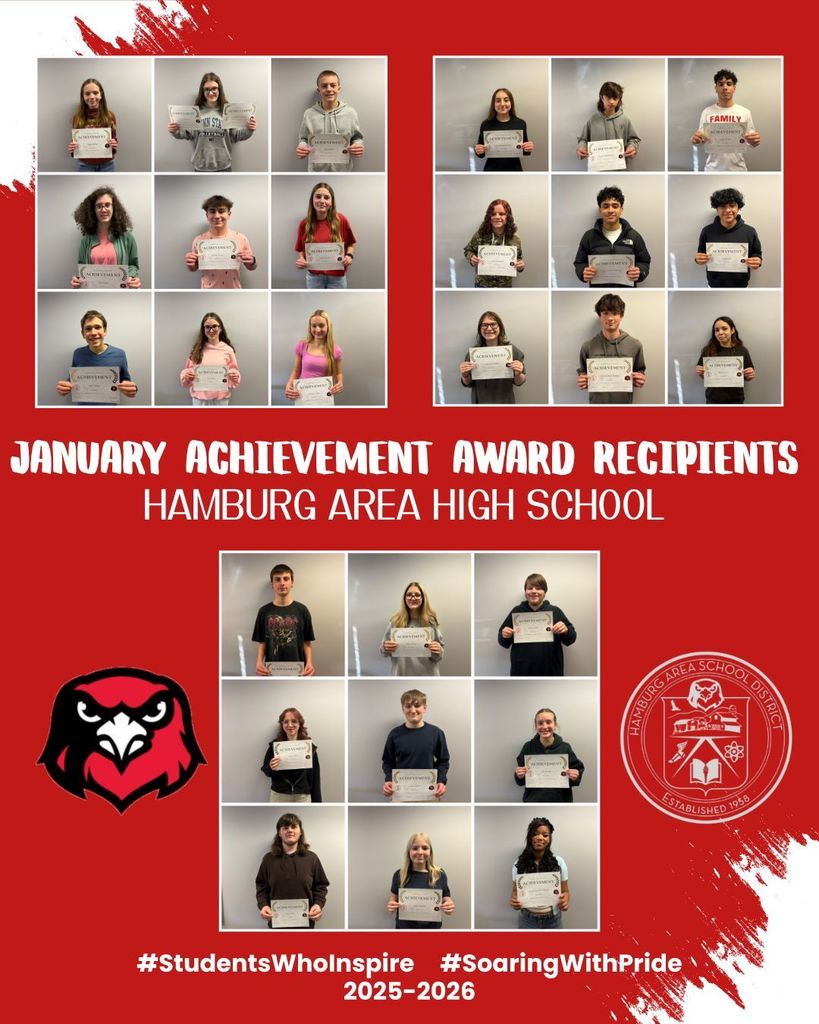 Image of students recognized for achievement for January 2026