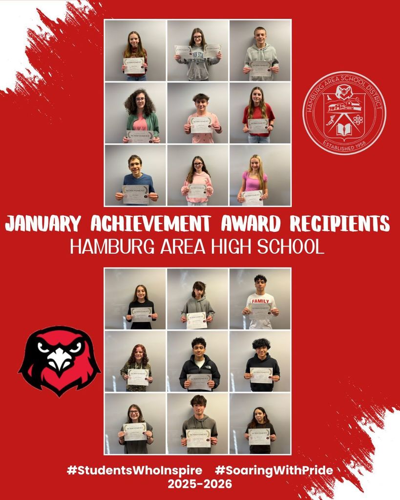 Image of students recognized for achievement for January 2026