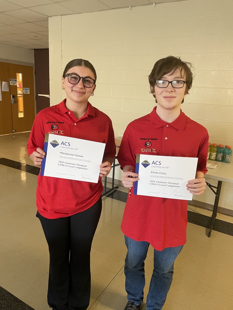 Two HAHS students Olympians who performed in the Chemistry Olympics.